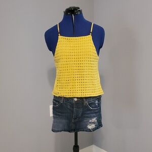 Love on a Hanger Yellow Cropped Sleeveless Camisole